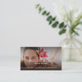 マッサージを受ける女性 名刺 (スタンド正面)