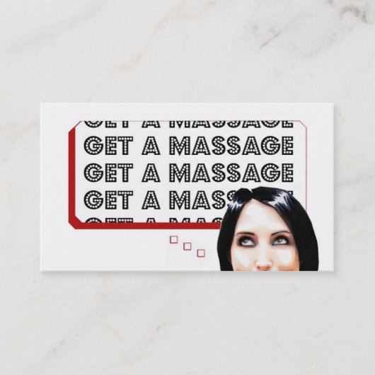 マッサージを得て下さい 名刺 (正面)