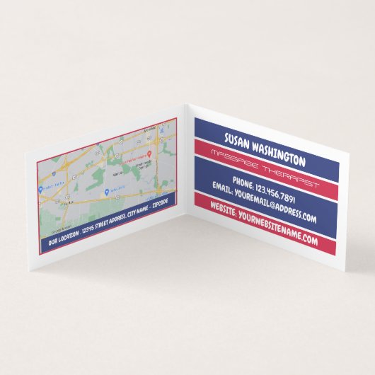 マッサージアイコン、マッサージセラピスト、パーラーロイヤリティ 名刺 (内部)