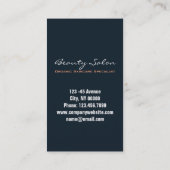 マッサージアロマセラピー美しいサロンエステティシャン 名刺 (裏面)