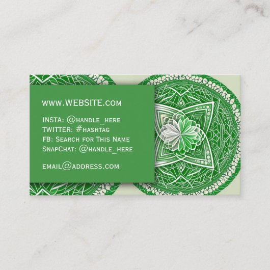 マッサージウェルネスヒーラープロフェッショナルエグゼクティブ 名刺 (正面)