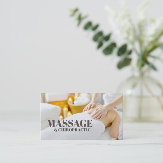 マッサージカイロプラクティック体&ソウルセラピーサロン 名刺 (スタンド正面)