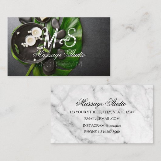 マッサージスタジオ 名刺 (正面/裏面)