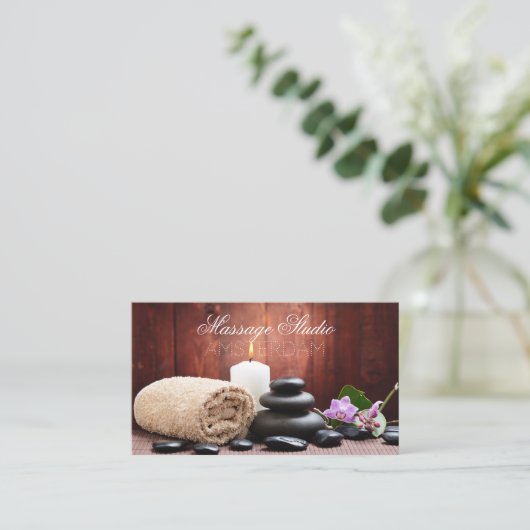 マッサージスタジオ 名刺 (スタンド正面)