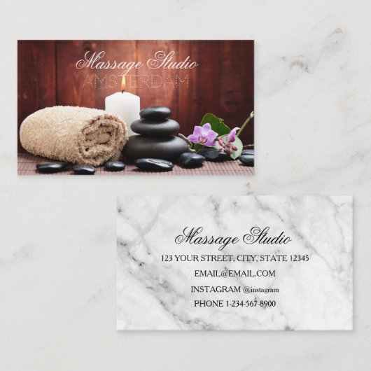 マッサージスタジオ 名刺 (正面/裏面)