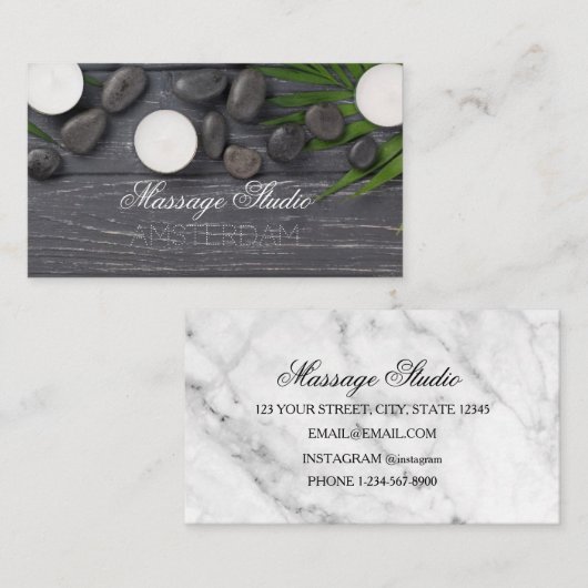 マッサージスタジオ 名刺 (正面/裏面)
