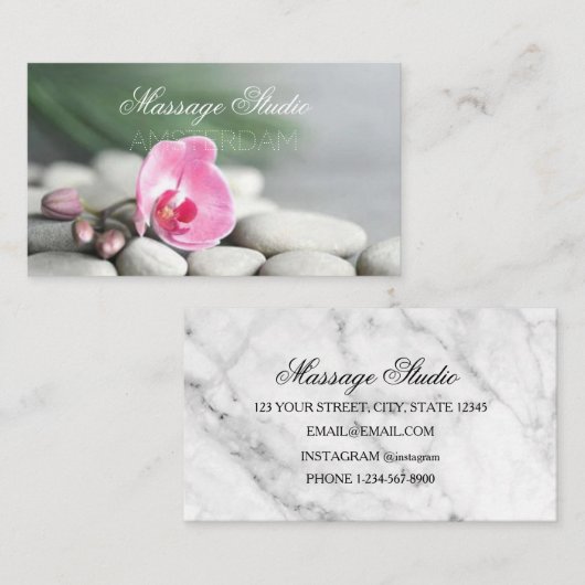 マッサージスタジオ 名刺 (正面/裏面)