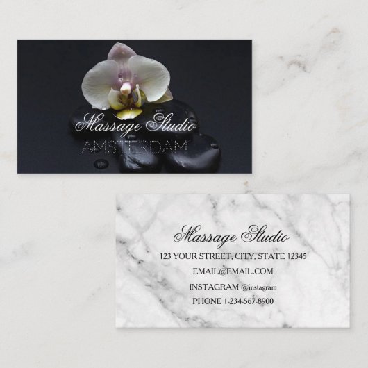 マッサージスタジオ 名刺 (正面/裏面)