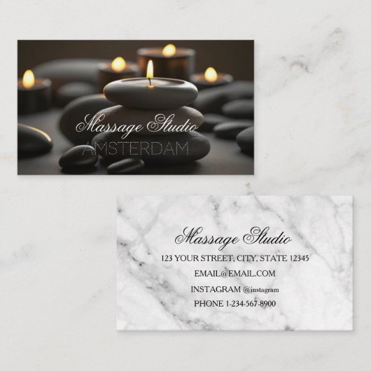 マッサージスタジオ 名刺 (正面/裏面)