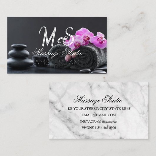 マッサージスタジオ 名刺 (正面/裏面)