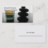 マッサージストーンズとキャンドル 予約カード (正面/裏面)