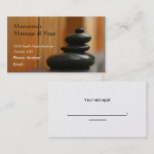 マッサージストーンズと木材 予約カード (正面/裏面)