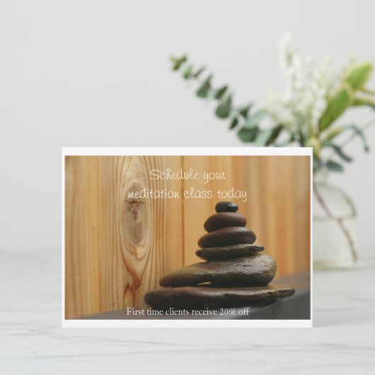 マッサージストーンズと木材 招待状 (スタンド正面)