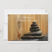 マッサージストーンズと木材 招待状 (正面)