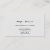 マッサージスパウェルネスグリーンロゴグレー 予約カード (裏面)