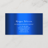 マッサージスパウェルネスゴールデンロゴロータスブルー 予約カード (裏面)