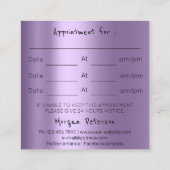 マッサージスパウェルネスストーン金ゴールドロゴホログラフルクス 予約カード (裏面)