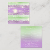 マッサージスパウェルネスパープル金ゴールドライト美しい 予約カード (正面/裏面)