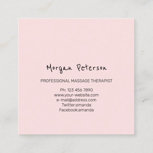 マッサージスパウェルネスピンクロゴスクエア 予約カード (裏面)