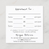 マッサージスパウェルネスフラワーグリッター金ゴールドロゴ 予約カード (裏面)