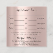 マッサージスパウェルネスフラワーバラロゴストーン 予約カード (裏面)