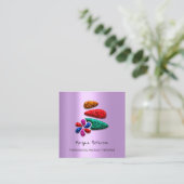 マッサージスパウェルネスフラワーバラロゴラベンダー 予約カード (スタンド正面)