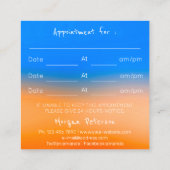 マッサージスパウェルネスフラワーホログラフロゴ 予約カード (裏面)