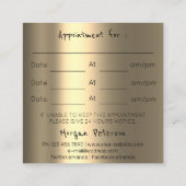 マッサージスパウェルネスフラワー金ゴールドロゴストーンズVIP 予約カード (裏面)