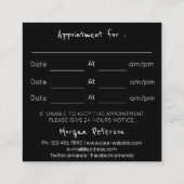 マッサージスパウェルネスフラワー金ゴールドロゴストーンブラック 予約カード (裏面)