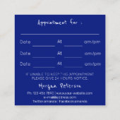 マッサージスパウェルネスフラワー金ゴールドロゴストーン海軍 予約カード (裏面)