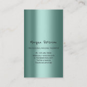 マッサージスパウェルネスフローラストーンロゴグリーン 予約カード (裏面)