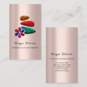 マッサージスパウェルネスフローラストーンロゴバラ 予約カード (正面/裏面)