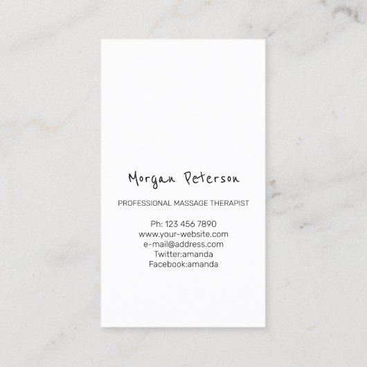 マッサージスパウェルネスフローラストーンロゴピンク 予約カード (裏面)