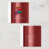 マッサージスパウェルネスフローラストーンロゴブルゴーニュ 予約カード (正面/裏面)