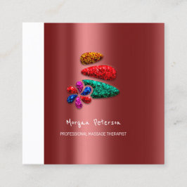 マッサージスパウェルネスフローラストーンロゴブルゴーニュ 予約カード