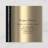 マッサージスパウェルネスフローラストーンロゴ金ゴールドグレー 予約カード (裏面)