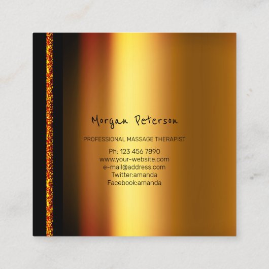 マッサージスパウェルネスフローラストーンロゴ金ゴールドVIP 予約カード (裏面)