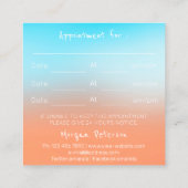 マッサージスパウェルネスブルー金ゴールドライト美しい 予約カード (裏面)