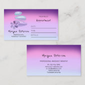 マッサージスパウェルネスホログラフィックロゴフラワーグラデーション 予約カード (正面/裏面)