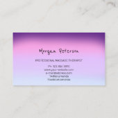 マッサージスパウェルネスホログラフィックロゴフラワーグラデーション 予約カード (裏面)