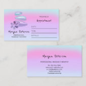 マッサージスパウェルネスホログラフィックロゴフラワーストーン 予約カード (正面/裏面)