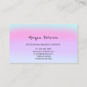 マッサージスパウェルネスホログラフィックロゴフラワーストーン 予約カード (裏面)