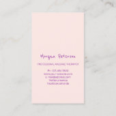 マッサージスパウェルネスホログラフィーストーンロゴ垂直 予約カード (裏面)