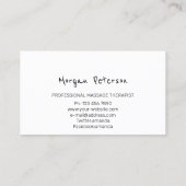 マッサージスパウェルネスロゴフラワーストーンズグリッター 予約カード (裏面)