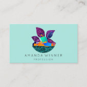 マッサージスパウエルネスカスタムロゴロータスミント 予約カード (正面)