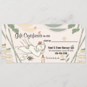 マッサージスパギフト券 招待状 (正面/裏面)