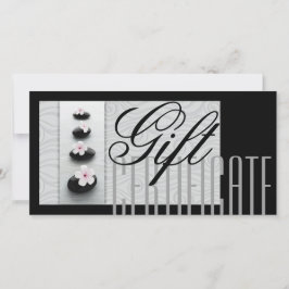 マッサージスパギフト証明書ヒーリングブラックストーンズ サンキューカード