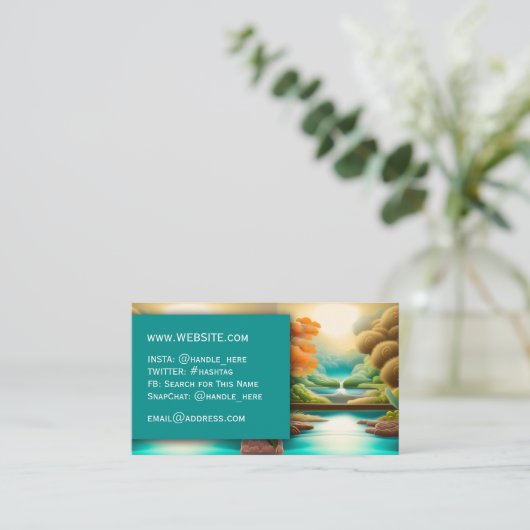 マッサージスパサロンウェルネスプロフェッショナルエグゼクティブ 名刺 (スタンド正面)