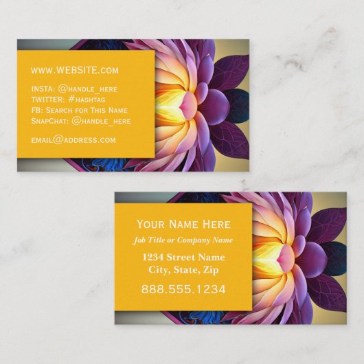 マッサージスパサロン爪、 ネイルプロフェッショナルエグゼクティブ 名刺 (正面/裏面)