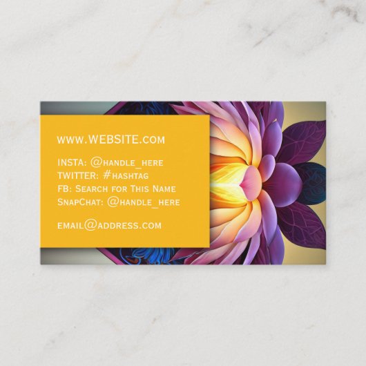 マッサージスパサロン爪、 ネイルプロフェッショナルエグゼクティブ 名刺 (正面)